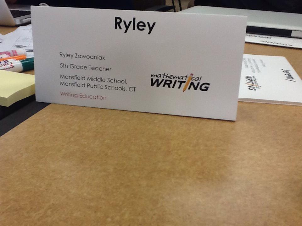 RyleyMcZ's tweet image. Having a great 2nd day working with people on the Mathematical Writing Task Force at UConn @NeagSchool #mathwriting