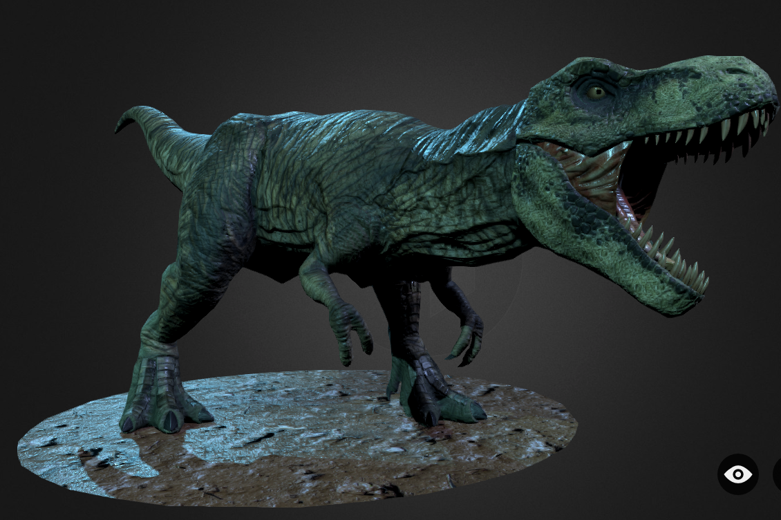 Sketchfab's tweet photo. [MODEL OF THE DAY] T-Rex by joshmalosh https://t.co/cHkqdGWsHo made with @pixologic @Photoshop &amp; @AutodeskMudbox http://t.co/KwtbJ7lGBo
