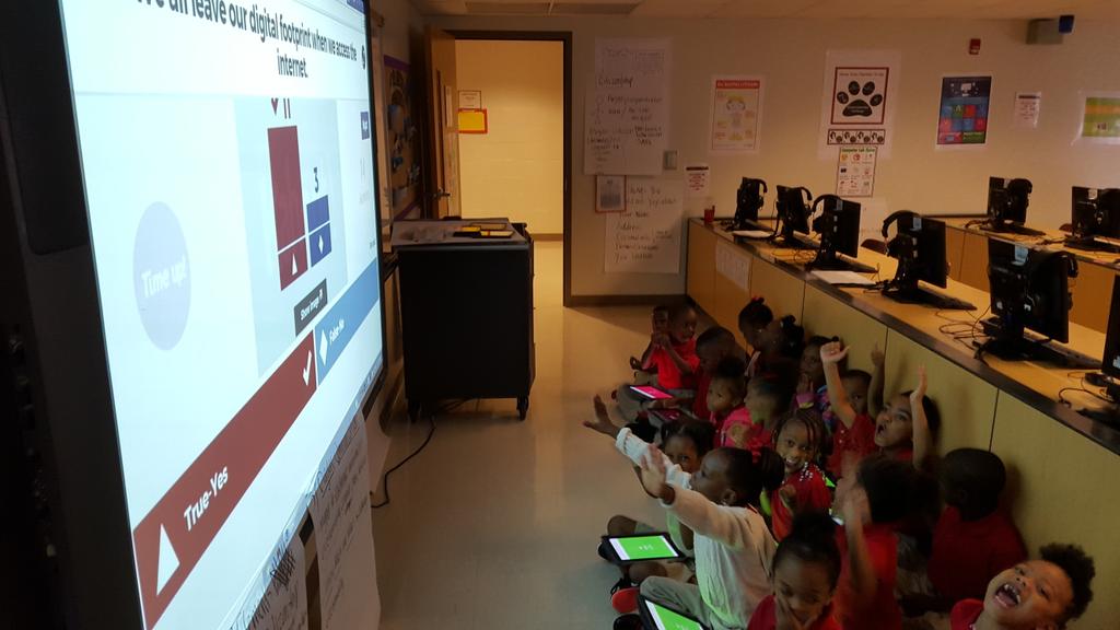 @Principal_FRowe @ATLsuper @apsupdate Kindergarten students at CCES kahooting digital citizenship