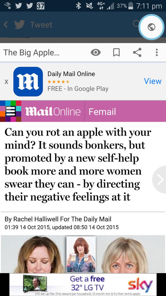 Ben Goldacre (@bengoldacre) on Twitter photo Can you rot an apple with your mind? WELL CAN YOU? Come on. ROT AN APPLE WITH YOUR MIND. dailymail.co.uk/femail/article… Can you rot an apple with your mind? WELL CAN YOU? Come on. ROT AN APPLE WITH YOUR MIND. dailymail.co.uk/femail/article…