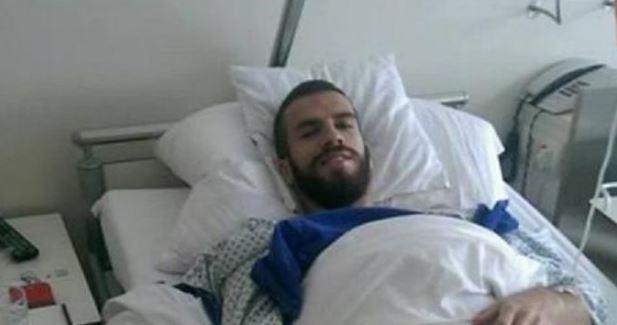Hasani after his surgery; photo: Shkendija