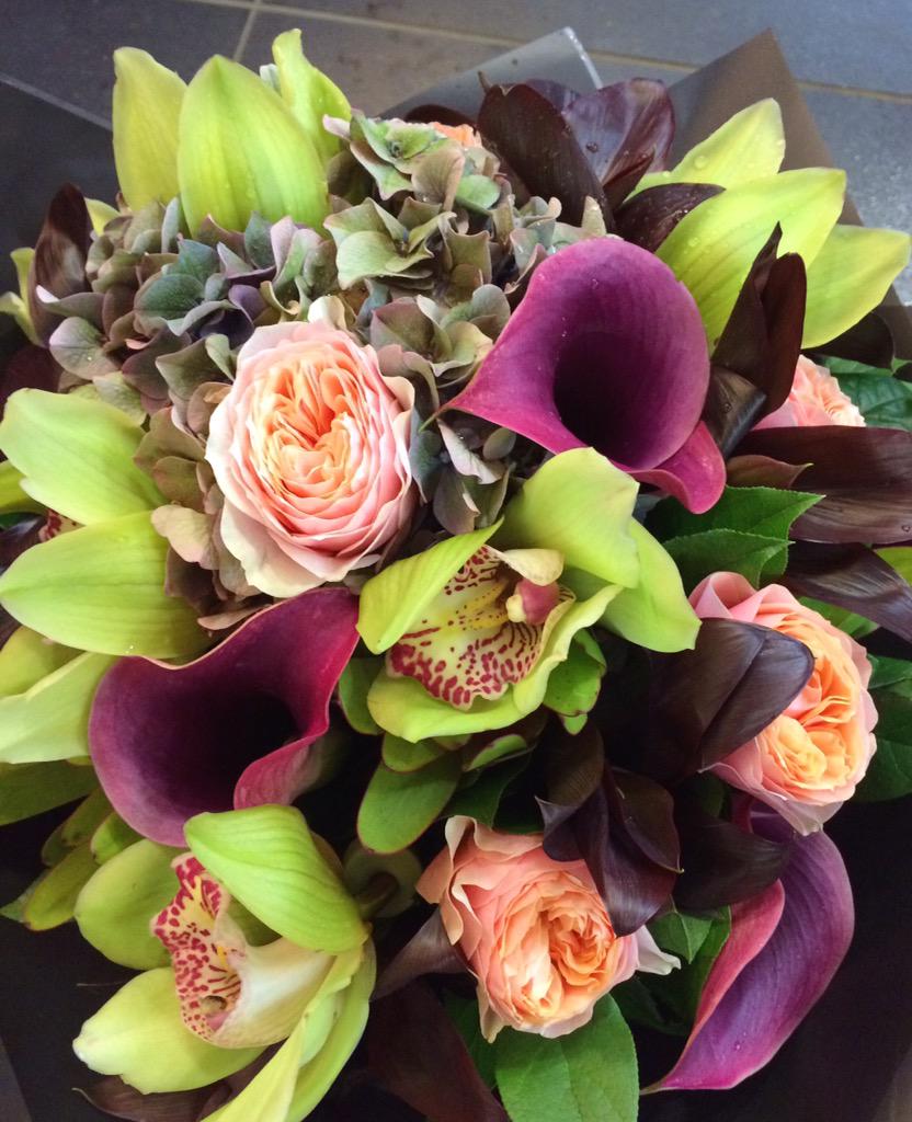 LuXurious Autumn #bouquet #orchids #londonflorist #wildaboutflowers #hydrangea #gardenchat #instaflowers #autumn