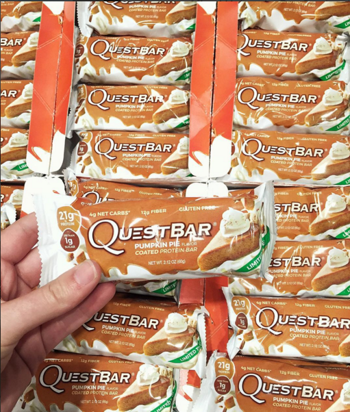 MiamiRecSports's tweet photo. Grab a delicious Pumpkin Pie Bar at the Pro Shop for a limited time only! #getpumpkin #questnutrition #crunchclean http://t.co/ZnGv3tYTge
