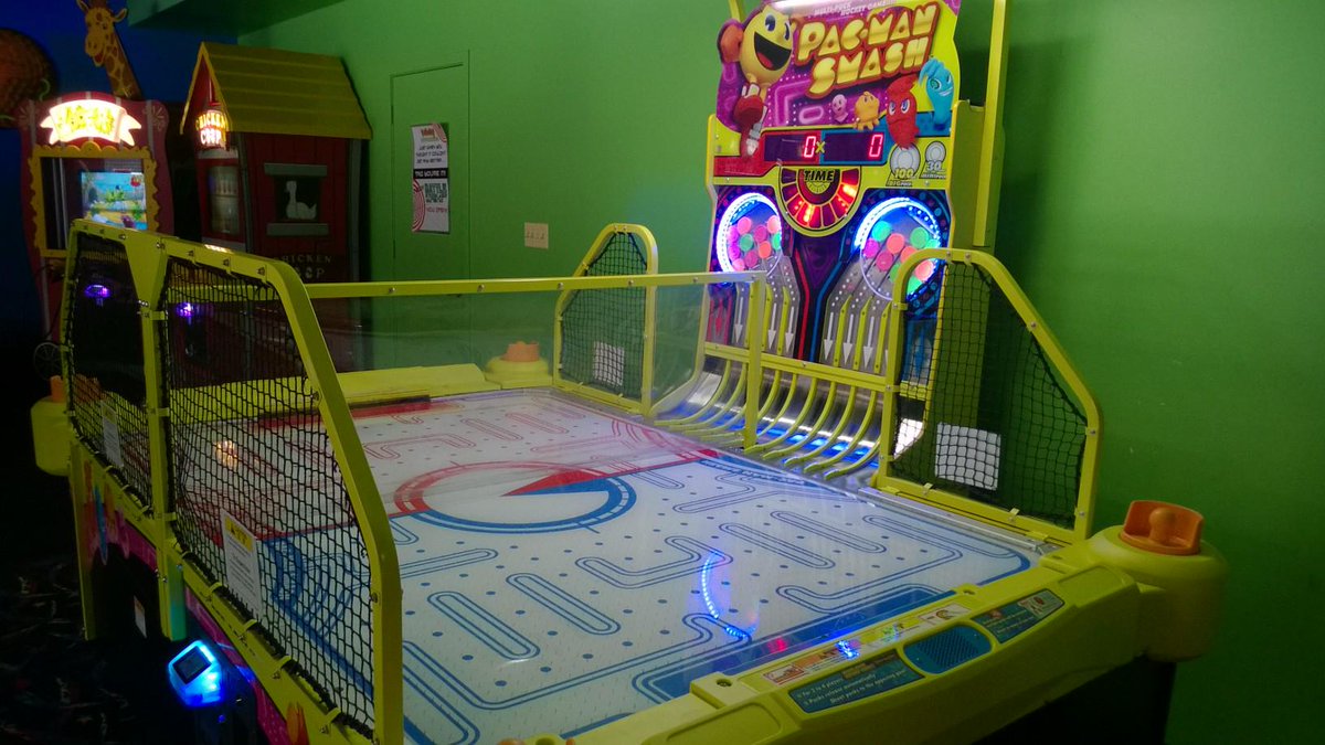 #HappyWednesday! Come out &amp; #play in the #arcade! #Challenge your friends to a 4 player #Pacman air #hockey game!