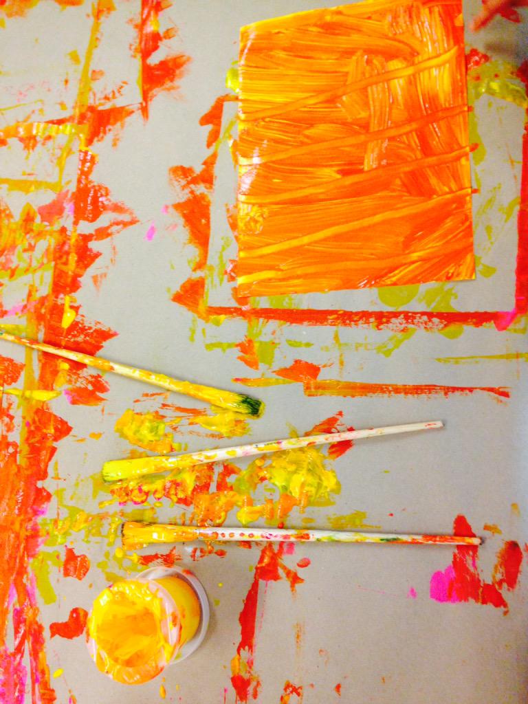 ogreatartmaster's tweet photo. The first graders at MECC have their pumpkins rolling. http://t.co/vZ9e08e47h
