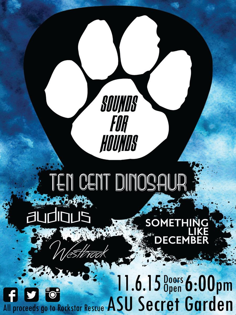 audiousband's tweet photo. We're performing at the @Sounds4Hounds benefit for @rockstar_rescue! Tickets available here: http://t.co/2eM1BnZiVt http://t.co/OuWpAsmFdq