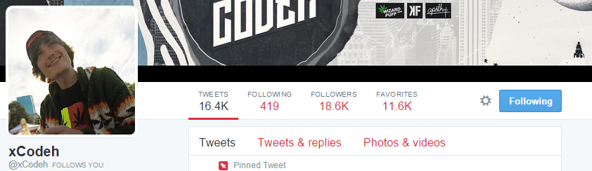 CurrBe's tweet photo. @xCodeh Looks like you should follow one more person just to even it out a bit http://t.co/qpghc512e7
