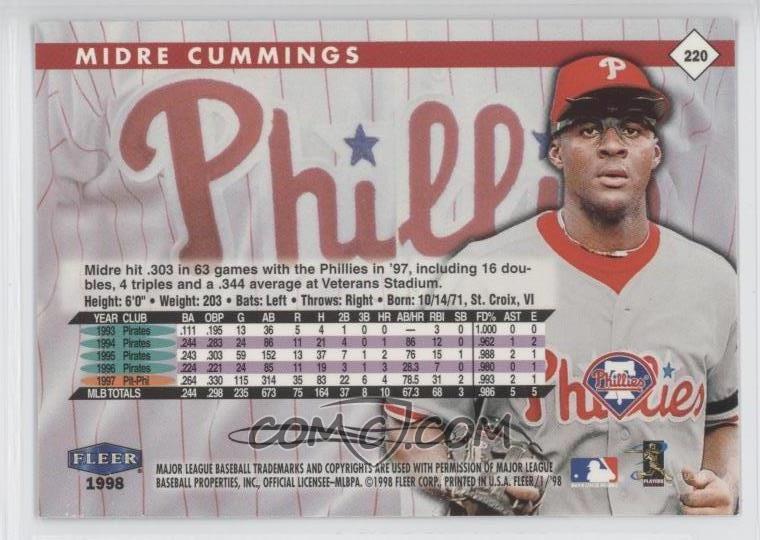 Happy 44th birthday to 1997 outfielder Midre Cummings.  