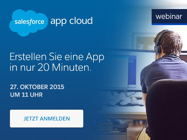 Mit Salesforce App Cloud bewältigen Sie die wachsende interne Nachfrage nach Apps sforce.co/1MrAJnz