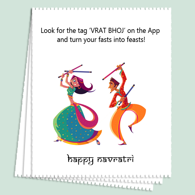 mylolchef's tweet photo. Turn your fasts into feasts!
Look out for special 'Vrat Bhoj' and 'No Onion/Garlic' meals.
#HappyNavratri #LolChef http://t.co/ancFSoxP3j