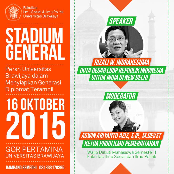 Kuliah Tamu dari India | 16 Okt 2015 | GOR Pertamina UB | Hanya untuk Maba FISIP UB | Let's Go <a href="/BEM_FISIPUB/">Женёк Ющук</a> !