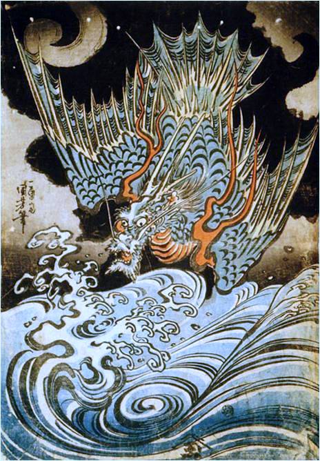 礫川浮世絵美術館名品展・開催中】ちょっと変わった龍の図。歌川国芳