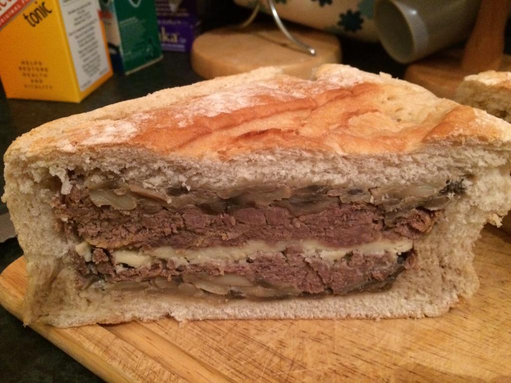 AstoundedG's tweet photo. @TTreeks @LeeChauLe Here she is, The best ever Shooters Sandwich. X #aweekinthemaking http://t.co/kVYXL83hQI
