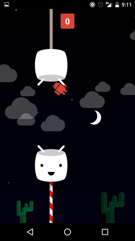 danaA923's tweet photo. Marshmallow has its own flappy bird!! #Marshmallow!! #Androiod #folyf #isuckatflappybirds #toobusygettingscreenshot http://t.co/IaD0OuxKjU