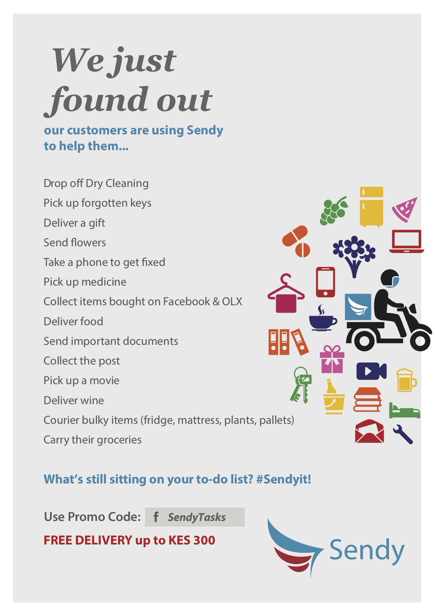 Top 14 ways Sendy can help you with your errands! #SendyIt #SendyTasks