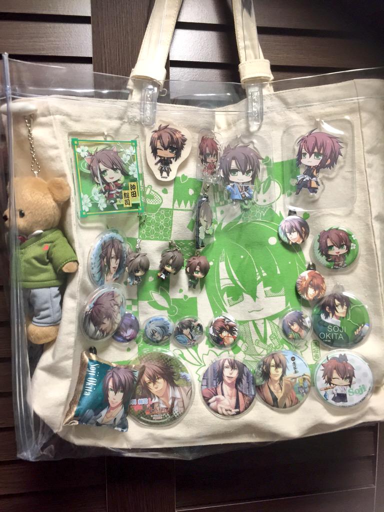 薄桜鬼 沖田 痛バ 総司の「くまめいと」を追加したので、改めてマイ『痛バッグ』を公開