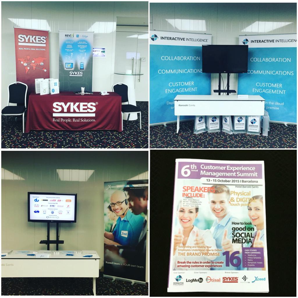MeggieN's tweet photo. Vidit our sponsors - SYKES, xceed, Interactive Intelligence at the #AL_CEM Summit in Barcelona! @AllanLloyds http://t.co/4qeewMQq6a