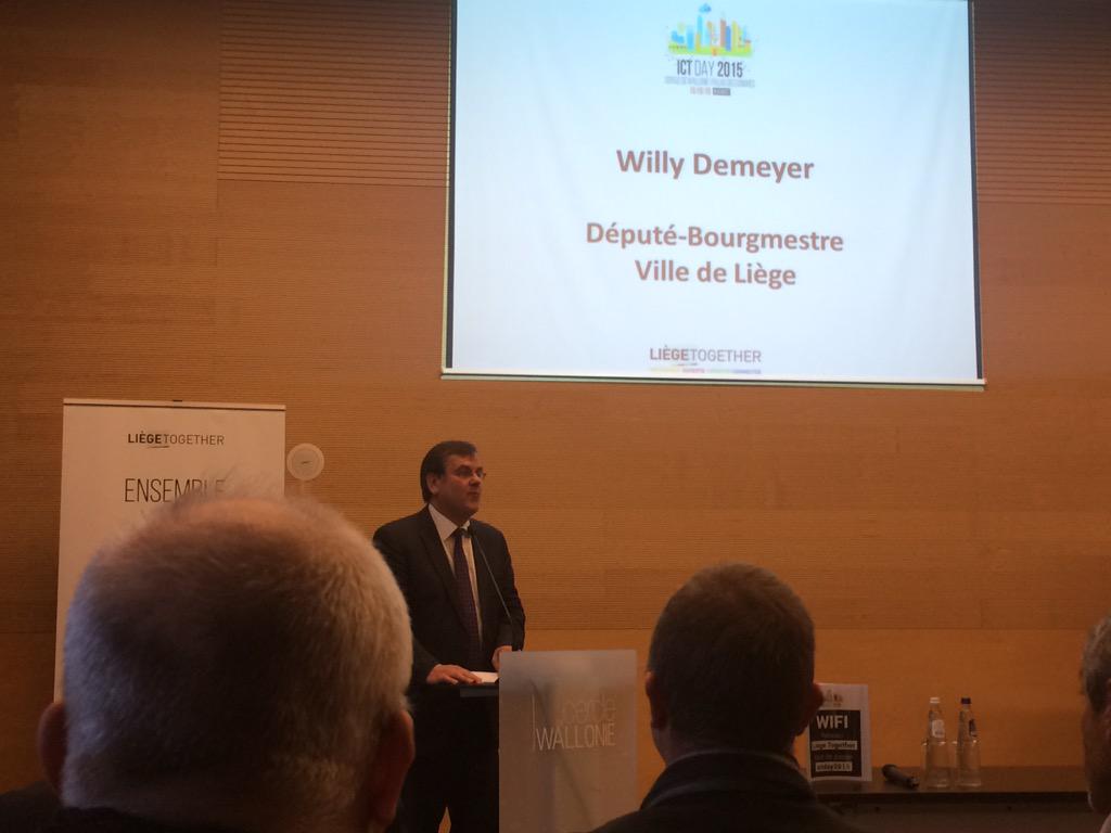 SO_digital's tweet image. Intervention du bourgmestre et Présentation d&apos;#issygrid lors de l&apos;#ictday2015 à Liège
