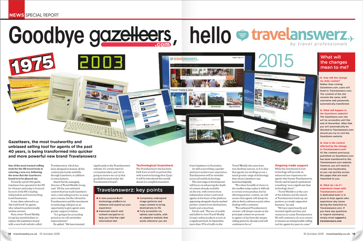 Inspiretec_DGL's tweet photo. Transforming @gazetteers_com to TravelAnswerz
We've been featured on @travelweekly! Read on: http://t.co/5TNHm7NTqc http://t.co/qRaYhkfiSP