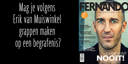 Mag je volgens @erikvmuiswinkel grappen maken op een begrafenis? Lees het in #FERNANDO nu in de winkel <a href="/ALSnederland/">ALS Nederland</a>