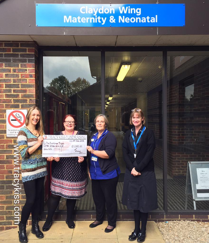 Today I visited @beddallheidi @wemidwives and @nhs #stokemandevillehospital to donate £1,000 to #theducklingstrust 💞