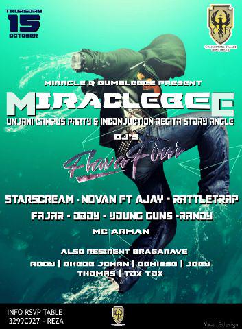 Tonight MIRACLE &amp; BUMBLEBEE PRESENT [ MIRACLEBEE ]  UNJANI Campus Party At Bragarave
