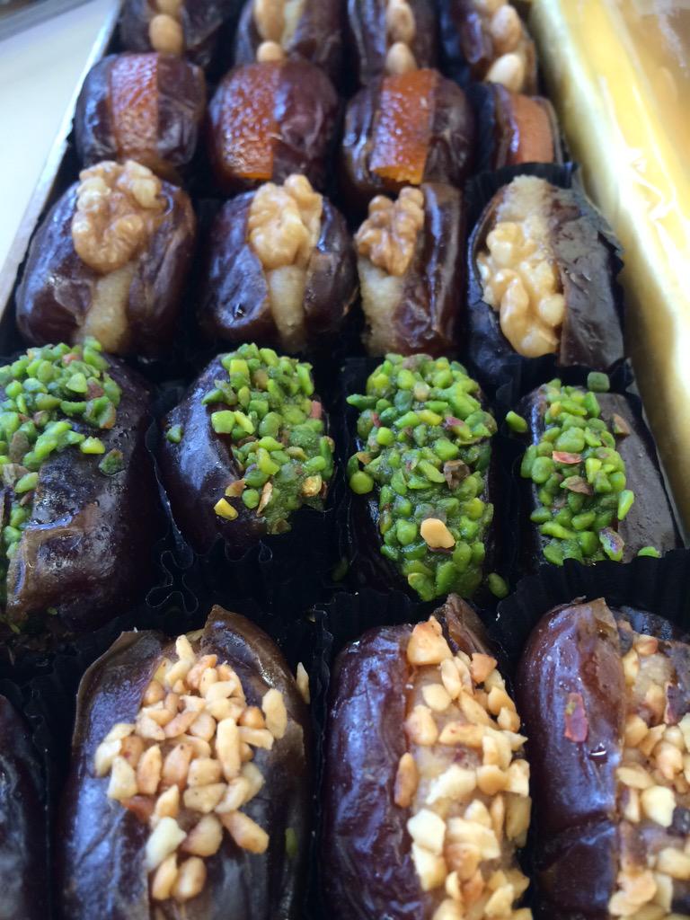 olive magazine on Twitter "Beautiful stuffed dates from Delice Harrods http