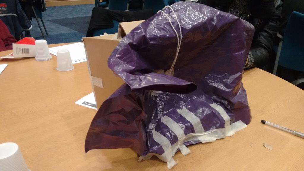 jpowcode's tweet image. Future engineers made a vortex shedder @EDTNorth Apparently there was too much tension!