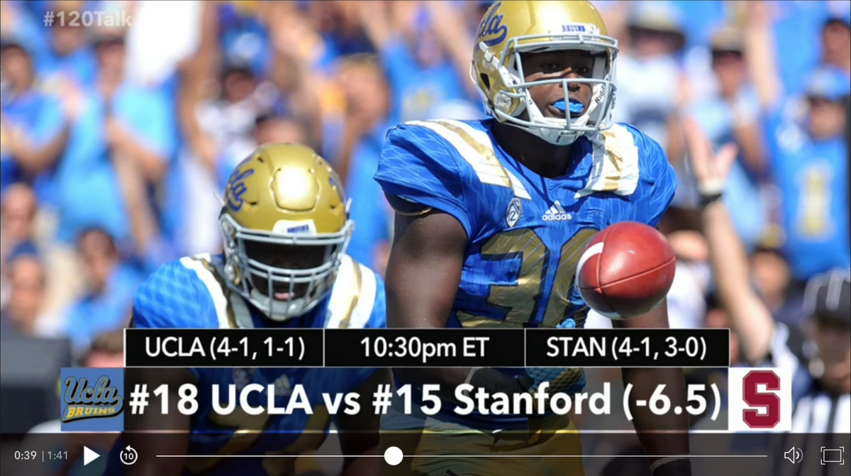 ChelseaGatesTV's tweet photo. Kick off for #UCLA #Bruins vs. the #Stanford #Cardinal 30 mins away.

Preview here: http://t.co/ov5ArG3cbR http://t.co/Ra4v1yNYr4