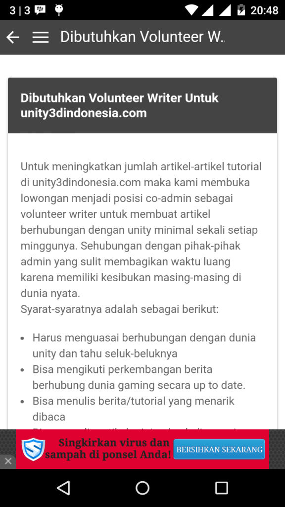 unity3dina's tweet image. Sekarang Unity3D Indonesia Bisa Diakses Via Android unity3dindonesia.com/2015/10/15/sek…