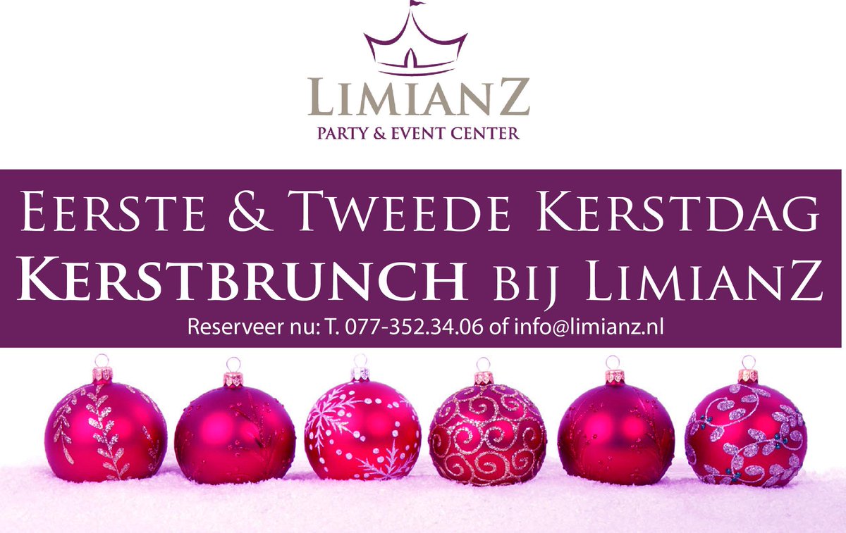 Geniet 1e of 2de Kerstdag van ons uitgebreide luxe brunchbuffet. Meer info goo.gl/FaIxBE