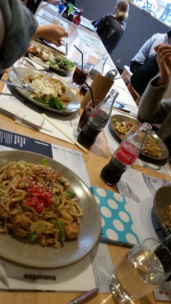 TheFlixxMusic's tweet photo. We can't stop eating out! 🙊🙈 #wagamama #welovefood #decibellas http://t.co/7s5jZWfQQs