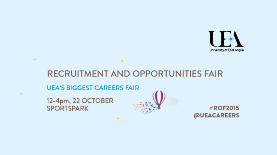 uniofeastanglia's tweet photo. .@UEACareers' #ROF2015 is next week. Employers include Sky, Apple, Age UK & the NHS - http://t.co/ENyTGvd0U9 http://t.co/j9sNUwsX0p