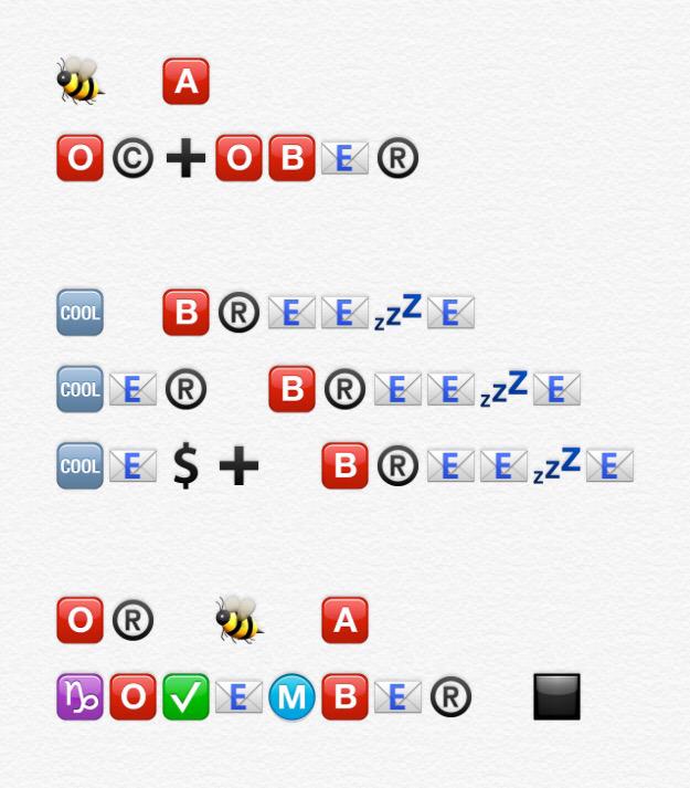 Post-literate, hieroglyphic, seasonal advice:
#vox #emoji #takeover