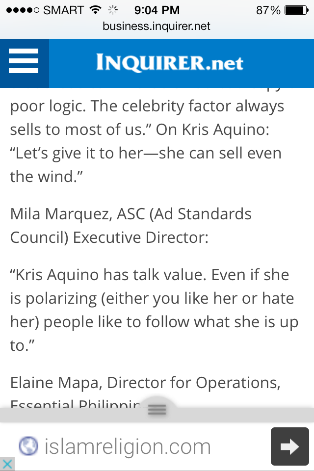 invisible__g's tweet photo. Polarizing, fascinating, and true to her core.👑 #EndorsementQueen #TeamKrisAquino http://t.co/WRKIfN1k28