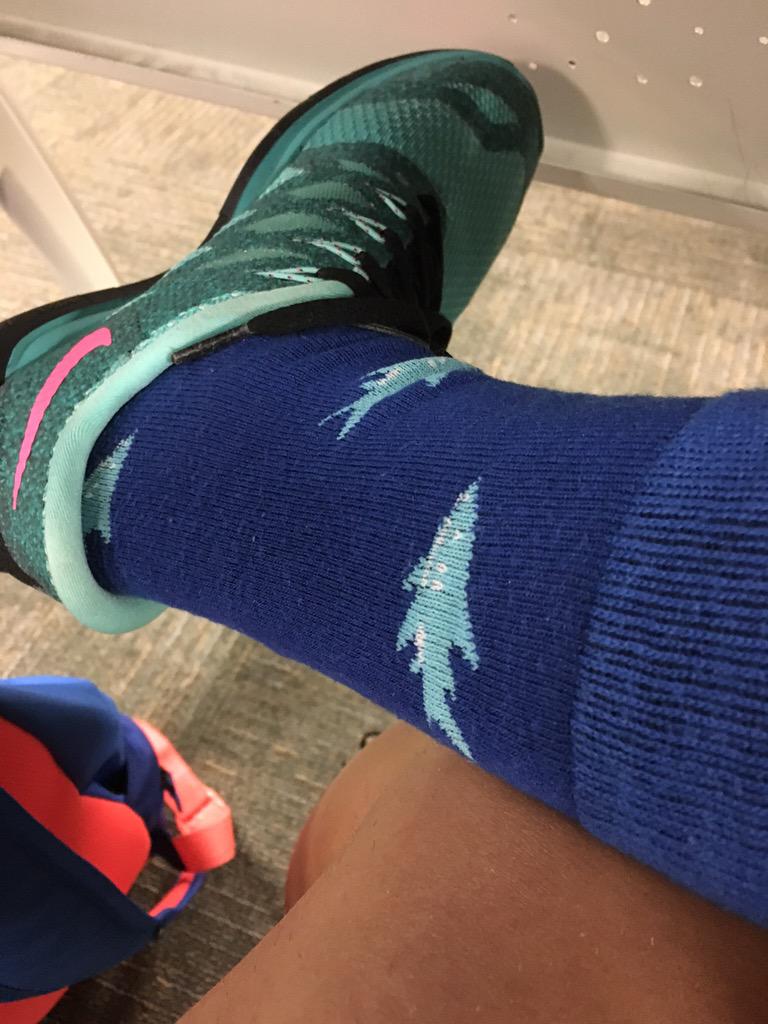 srgaudet95's tweet photo. Shark socks for good luck on my vert test. #DearLordHelp http://t.co/NUYAooO69O