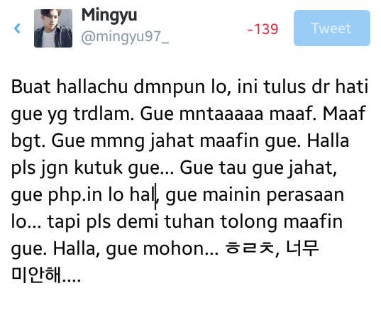 mingyu97_'s tweet photo. Bantu sebarin pls. Buat hallachu. Yang on retweet #openfollow http://t.co/LycFbg2V39
