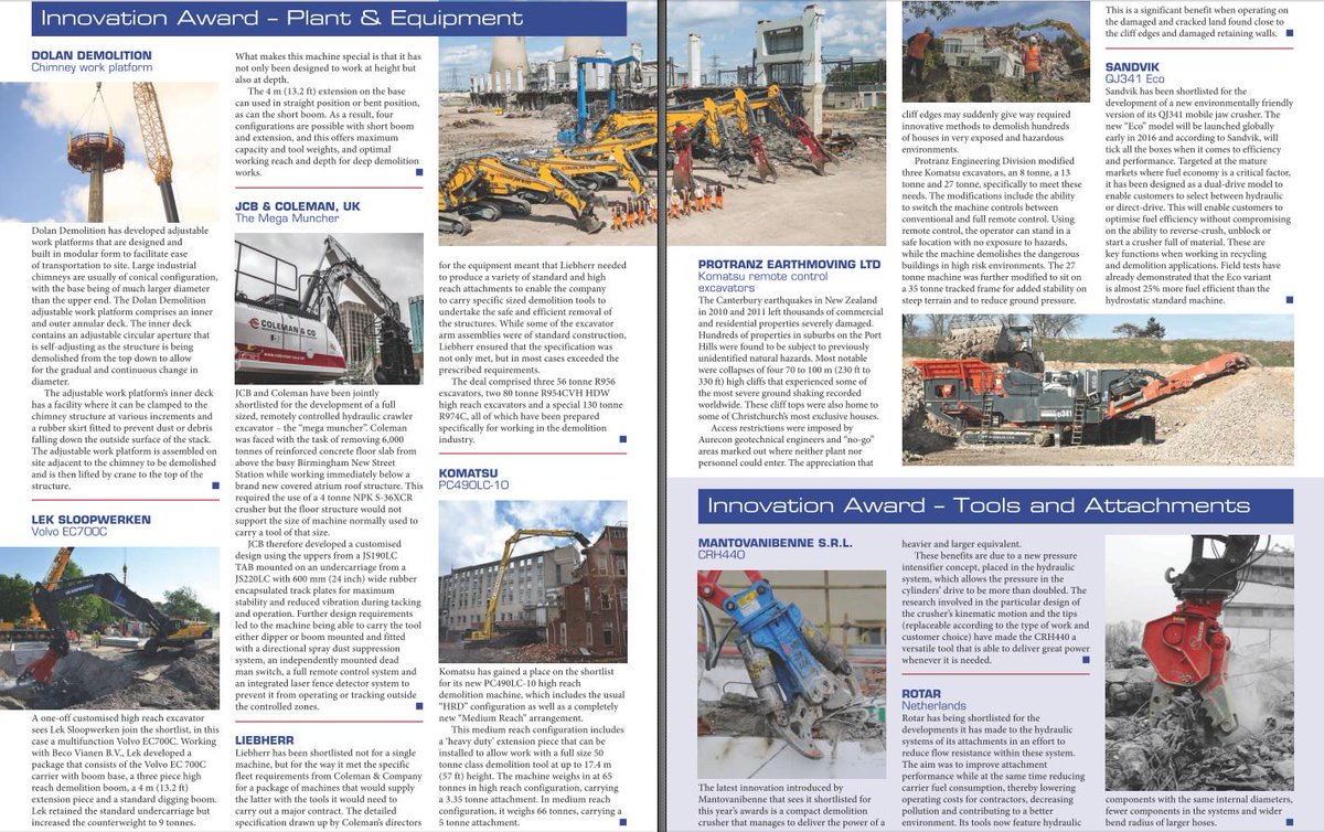 Lek-sloopwerken (@lek_sloopwerken) on Twitter photo Lek #sloopwerken genomineerd voor de #InnovationAwards #demolition #Volvo EC700C <a href="/KHL_DRI/">Demolition & R. Int.</a> Lek #sloopwerken genomineerd voor de #InnovationAwards #demolition #Volvo EC700C <a href="/KHL_DRI/">Demolition & R. Int.</a>