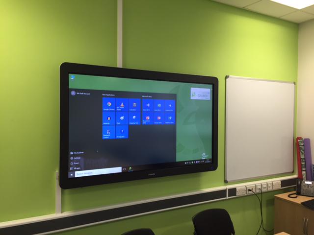 TrustIT's tweet image. The first @CTOUCH_displays running #Windows10! Works really well.