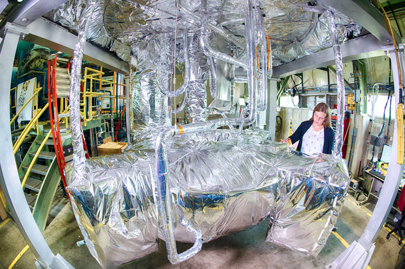 Fermilab's tweet image. Prototype magnets need testing - like this one for Mu2e. mu2e.fnal.gov #ThrowbackThursday #TBT