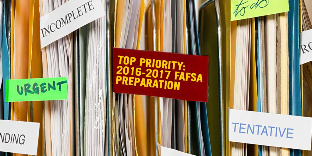 FAFSA's tweet image. The 2016-17 FAFSA launches in a couple months! What you can do RIGHT NOW to get prepared: 1.usa.gov/1LcbUhv