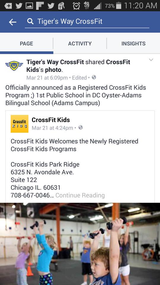 ZenoLopez's tweet photo. @oysteradams DC's1st Public School Registered CrossFit Kids Program#Adams#HPE http://t.co/c5m7q48BS0