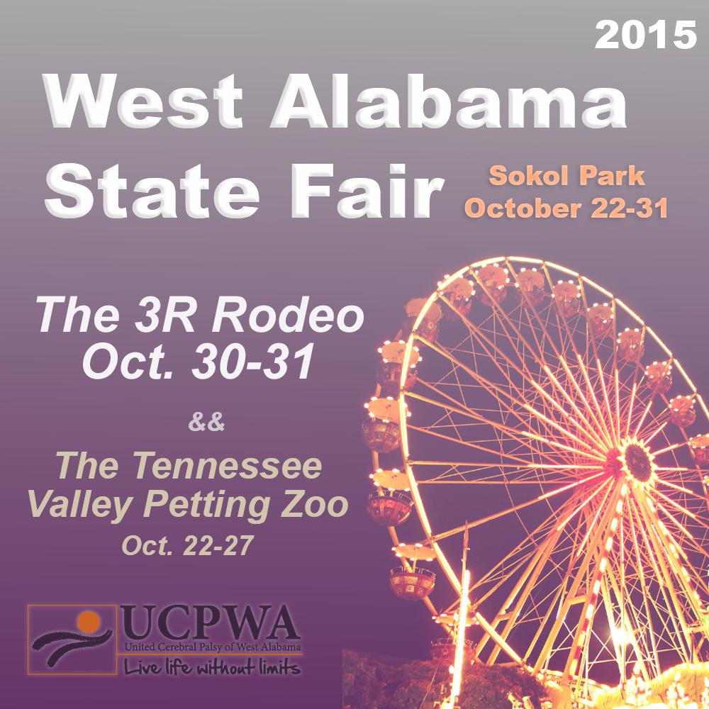 UCP_WA's tweet image. One week away from the 2015 West Alabama State Fair!!