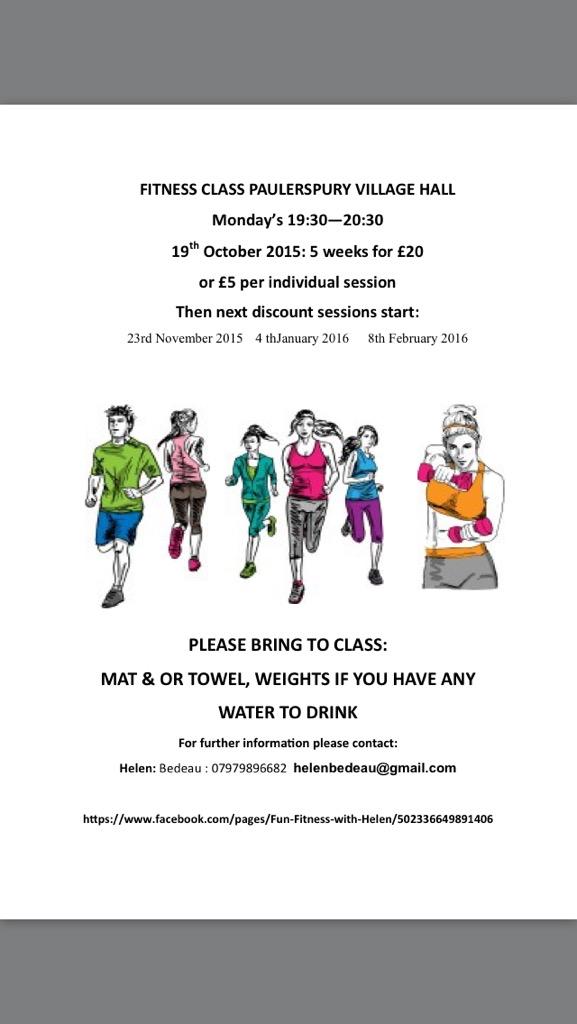 New class in <a href="/paulerspury/">Paulerspury</a> village hall - Monday evenings 7.30pm !