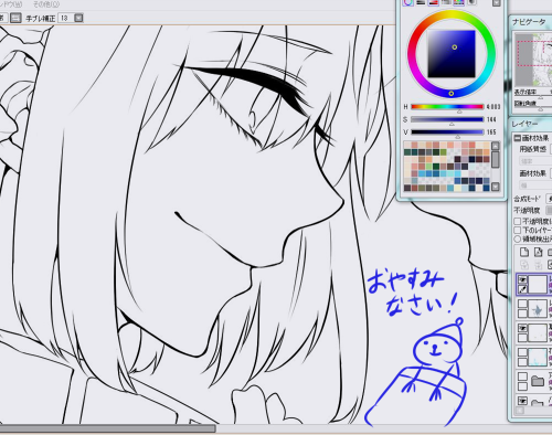 のんびり描いてたら時間が。。明日の夜ぐらいにはアップできれば～ 