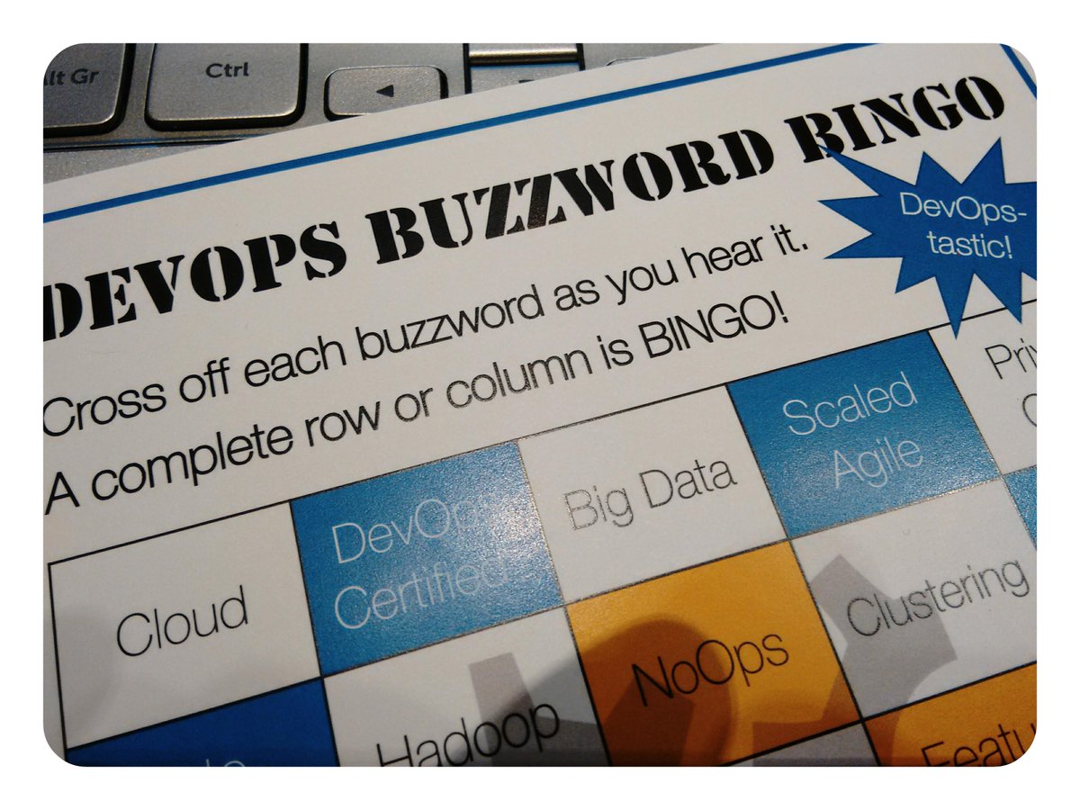 SkeltonThatcher's tweet image. Sneak preview of our #DevOps Buzzword Bingo game: come &amp;amp; play at @redgate #sqlinthecity on Fri 16th! #DevOpsBingo