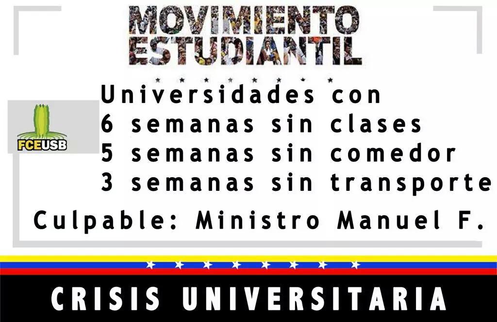 FCEUSB's tweet photo. Hoy desde la FCEUSB informamos sobre la situación de la #USBve en los Centros Comerciales de Caracas. http://t.co/vW35lIUFaM