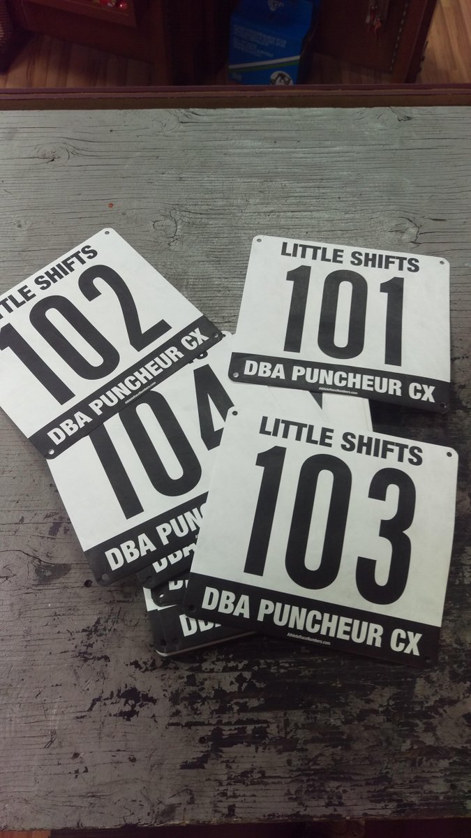 Woo-hoo! real cyclocross race numbers for the Little Shifts FREE kids race just showed up! <a href="/DevonBicycle/">Devon Bicycle Assn.</a> <a href="/BikeTownAB/">Bike Town AB (Devon)</a>
