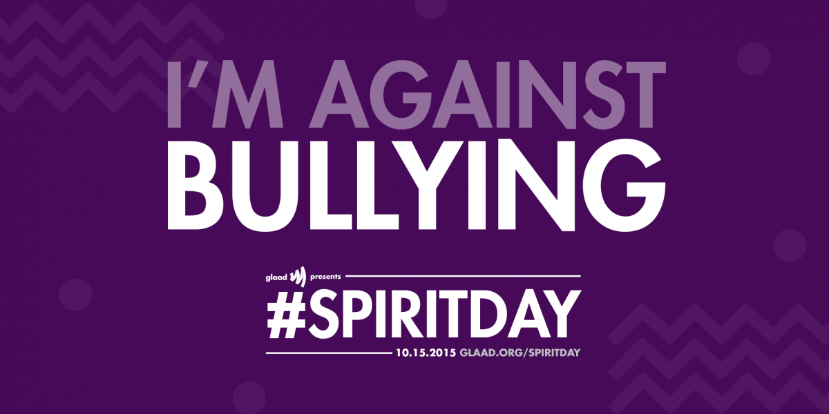 AFSPsd's tweet photo. We are against bullying! Are you?  #SpiritDay @glaad http://t.co/UjT55glHGI