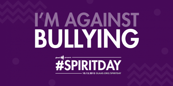 I'm against bullying. RT if you are too. #SpiritDay